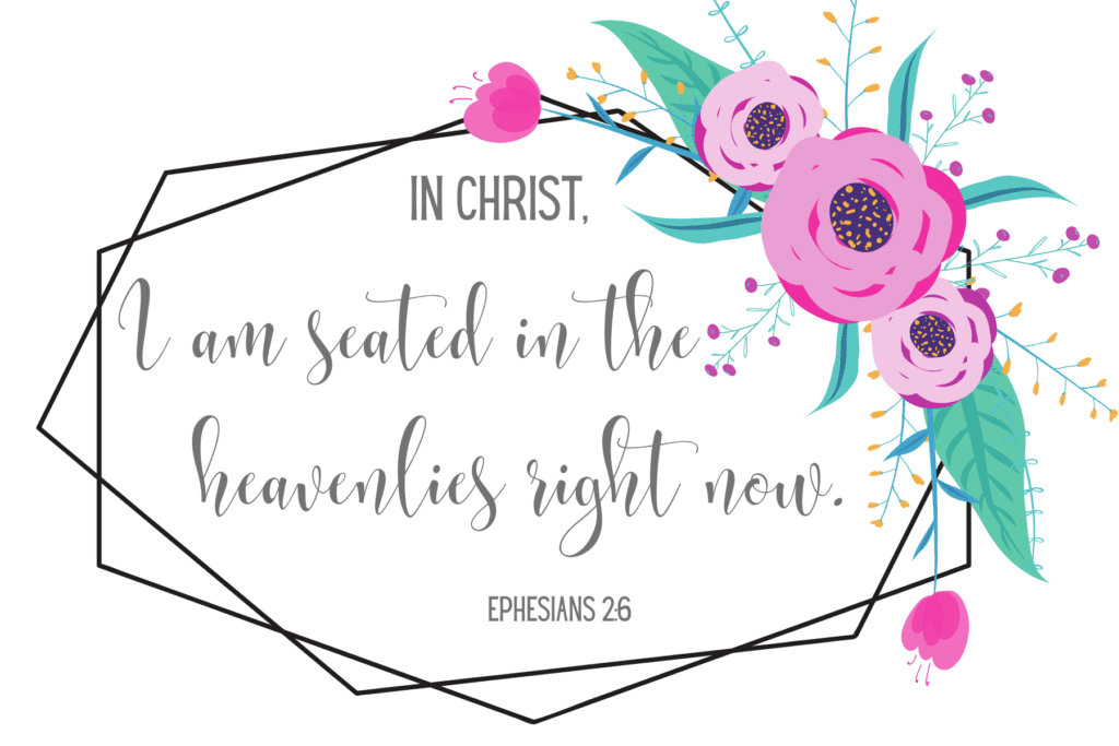 Identity in Christ List - I am seated in the heavenlies right now.